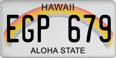 HI license plate EGP679