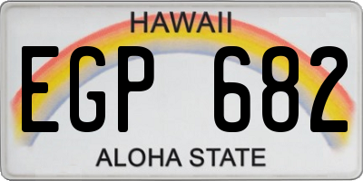 HI license plate EGP682
