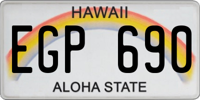 HI license plate EGP690