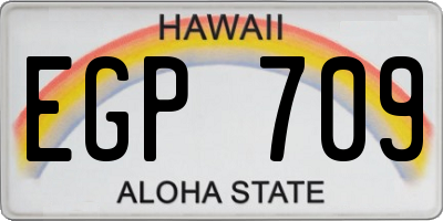 HI license plate EGP709