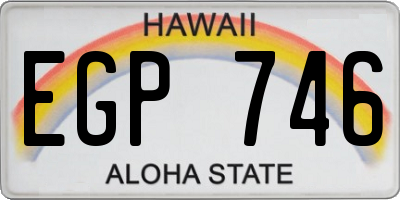HI license plate EGP746