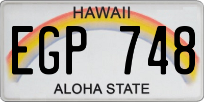 HI license plate EGP748
