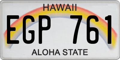 HI license plate EGP761