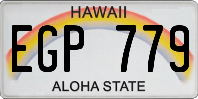 HI license plate EGP779