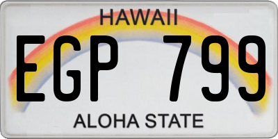 HI license plate EGP799