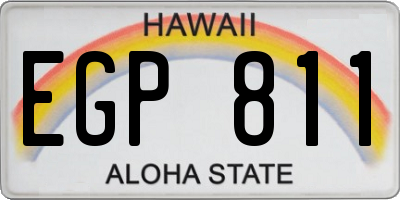 HI license plate EGP811