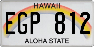 HI license plate EGP812