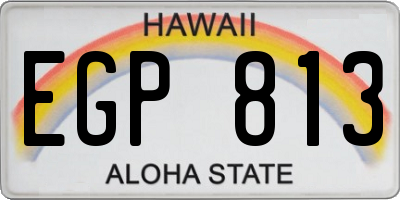 HI license plate EGP813