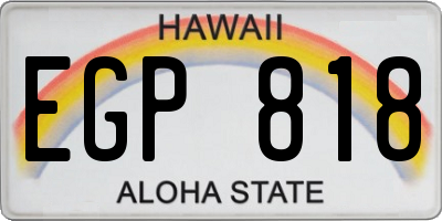 HI license plate EGP818