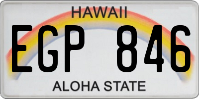 HI license plate EGP846