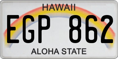 HI license plate EGP862