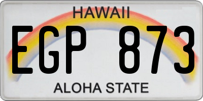 HI license plate EGP873