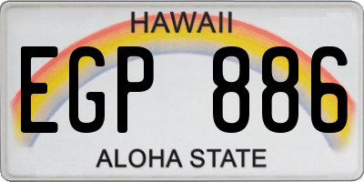 HI license plate EGP886