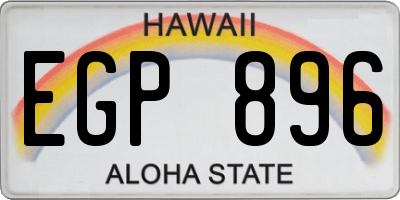 HI license plate EGP896