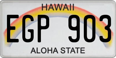 HI license plate EGP903