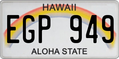 HI license plate EGP949