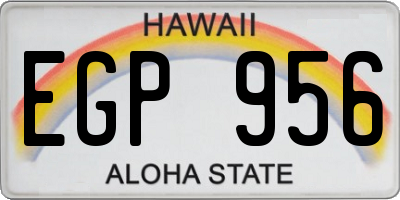 HI license plate EGP956