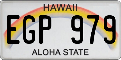 HI license plate EGP979