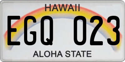HI license plate EGQ023