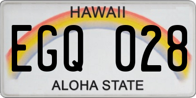 HI license plate EGQ028