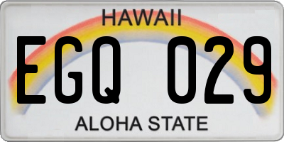 HI license plate EGQ029
