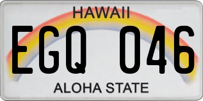HI license plate EGQ046