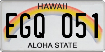 HI license plate EGQ051