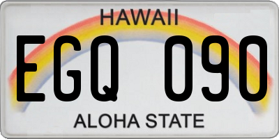 HI license plate EGQ090