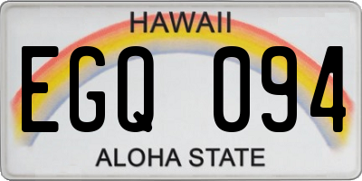 HI license plate EGQ094