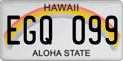 HI license plate EGQ099