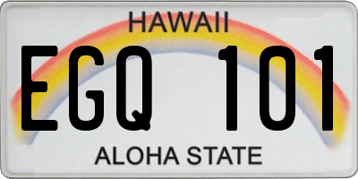 HI license plate EGQ101
