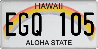 HI license plate EGQ105
