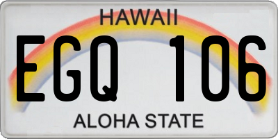 HI license plate EGQ106