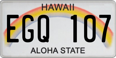 HI license plate EGQ107