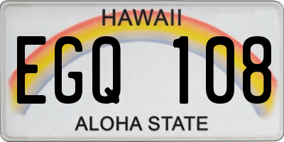 HI license plate EGQ108