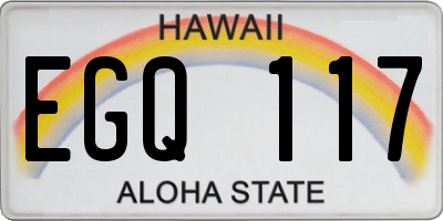 HI license plate EGQ117