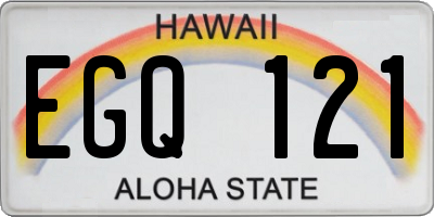 HI license plate EGQ121
