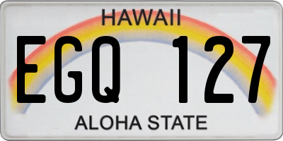 HI license plate EGQ127