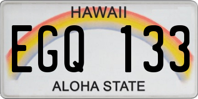 HI license plate EGQ133