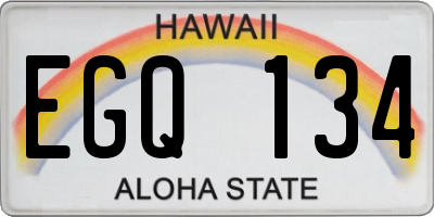 HI license plate EGQ134