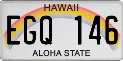 HI license plate EGQ146