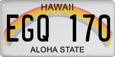 HI license plate EGQ170