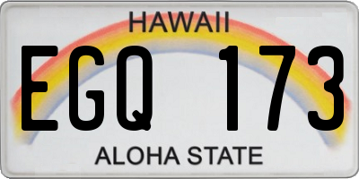 HI license plate EGQ173