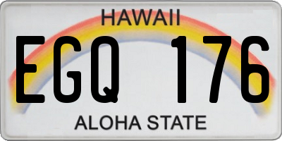 HI license plate EGQ176