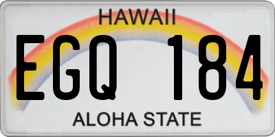 HI license plate EGQ184
