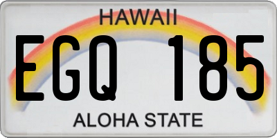 HI license plate EGQ185