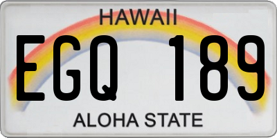 HI license plate EGQ189