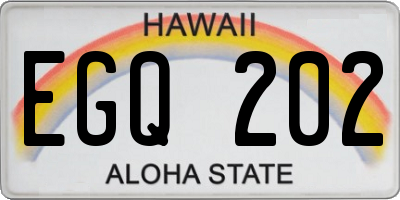 HI license plate EGQ202