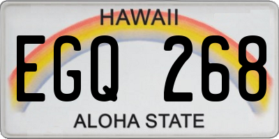 HI license plate EGQ268