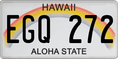 HI license plate EGQ272